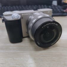 Sony Alpha A6000 24.3MP Mirrorless Camera w/16-50mm Lens Kit Silver 95%New
