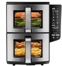 GOURMIA DUAL BASKET AIR FRYER DOUBLE DECKER,
