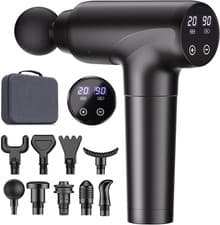 Massage Gun Deep Tissue, Muscle Massage Gun with 9 Attachment Heads 20 Speeds