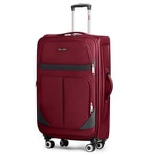 Lightweight Expandable Softside Suitcase SoftShell Multiple Pockets Luggage