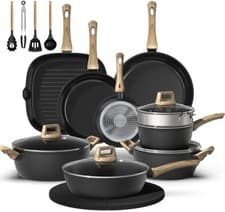 23-Piece Pots and Pans Set Non Stick,Titanium Ceramic Cookware Set Non Toxic